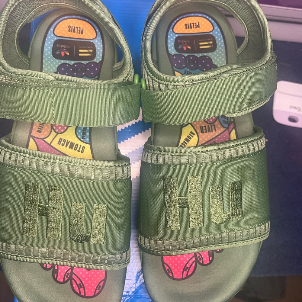 Adidas HU sandals by Pharrell